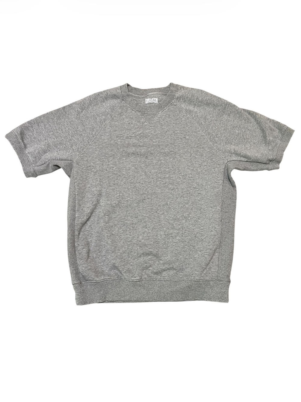 Men's Duluth Trading Souped-Up Short Sleeve Crew Sweatshirt Gray Size Large
